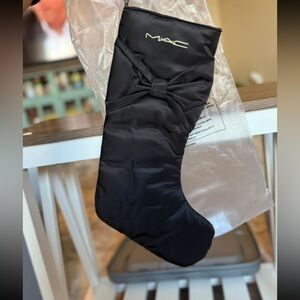 MAC Black Satin Holiday Stocking new never used in plastic